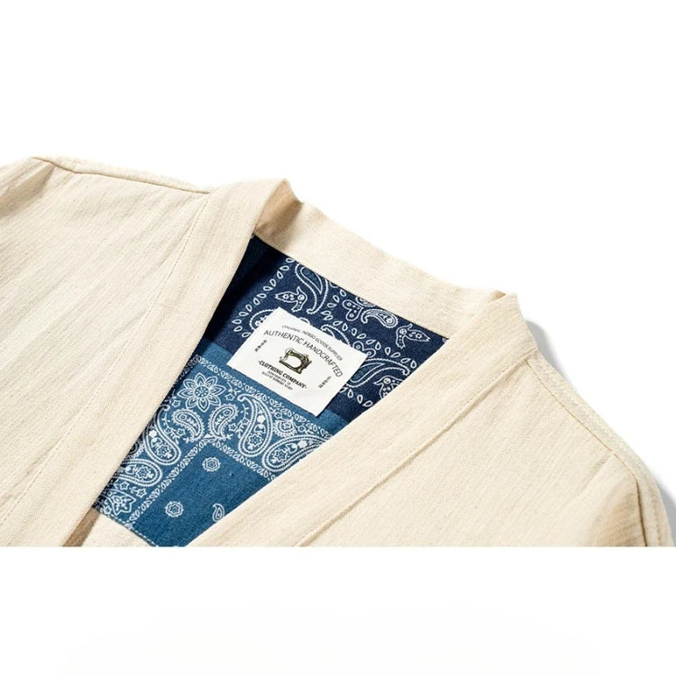 Sports Jacket, Japanese Retro Shirt, Shoulder Length Sportswear, Loose Seven Quarter Sleeves, Solid Color Casual Cardigan