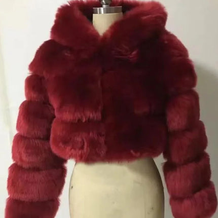 ZADORIN High Quality Hooded Short Faux Fur Coat Woman Clothing Winter Furry Faux Fur Jacket New in Coats & Jackets Fur Top Sexy