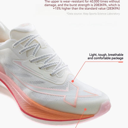 Xtep 2000KM 2.0 Running Shoes Women  Summer Shock Absorption Professional TPU Sneakers 876218110044 (suggest half size down) PlatiNum