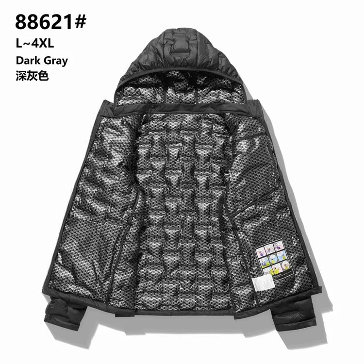 Graphene Self-heating Puffer Jacket Men Solid Windproof Pleated Padded Jackets Brand Classical Warm Winter Down Coat Male Parkas