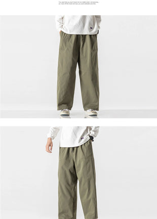 Pantaloni estivi da uomo a gamba larga Pantaloni moda casual solidi leggeri e sottili Harun Pantaloni da jogging larghi da uomo Pantaloni cargo Streetwear Taglie forti 5XL