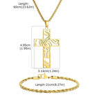 Vnox Set di 2 Pezzi Collana con Ciondolo e Bracciale da Uomo, Set di Gioielli in Acciaio Inossidabile Colore Nero Oro Argento, Regali di Gioielleria alla Moda platinumshop