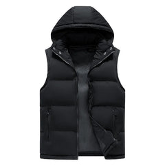 Gilet Piumino Uomo Invernale con Cappuccio Staccabile