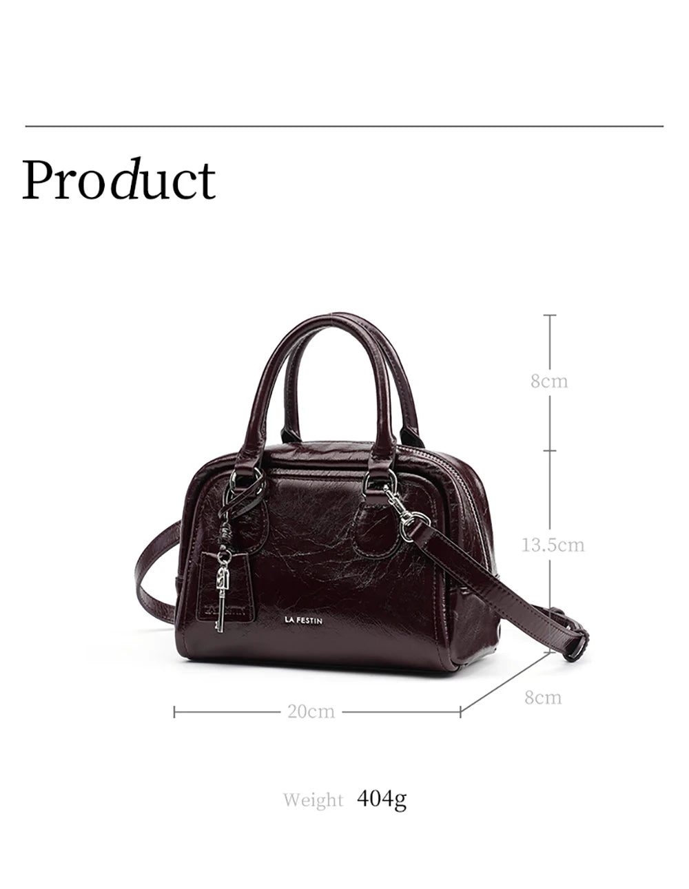 LA FESTIN Original Brand Handbag Women Popular Shoulder Bag Designer Boston Bag Luxury Bag Square Bag Lady Crossbody Bag
