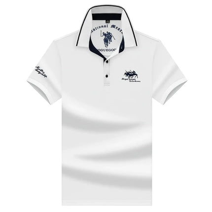 Men's Embroidered Short Sleeve Polo Shirt Casual Fashion Comfortable Summer Top