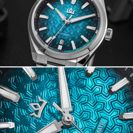 Addieskin K014 Luxury Men Automatic Watch ST2130 Mechanical Movement 40mm 316L Steel Case Cameo Shell Carved Dial 200m Waterproo