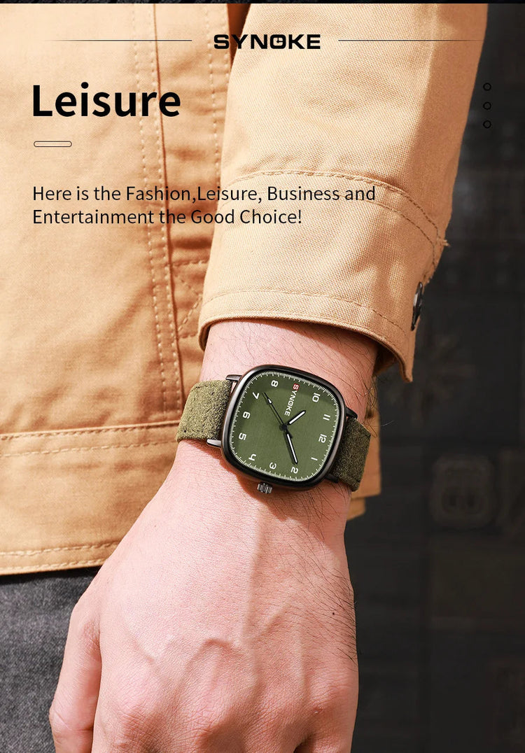 SYNOKE orologio al quarzo da uomo Fashion Simple Business Belt orologio al quarzo per uomo orologio da polso per studenti sport Non meccanico platinumshop