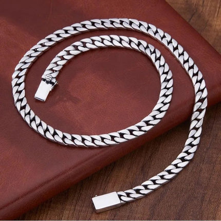 100% S925 Collana in argento sterling Bracciale Punk S925 Gioielli in argento Non sbiadisce mai Carry certificato Uomo Donna Gioielli Regali platinumshop