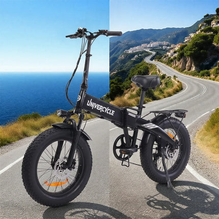 Univercycle B1 SATURNO Bici Elettrica Pieghevole 20" Pneumatico Largo Batteria Rimovibile 48V 13Ah Motore Senza Spazzole 250W Cambio a 7 Velocità Freno a Disco Idraulico 25 KM/H