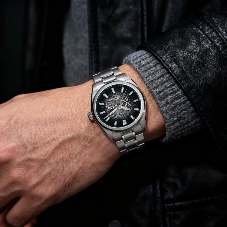 Watchdives WD0003C Ice Crack Dial 38mm Men Watch VH31 Sweep Seconds Quartz Movement Sapphire Luminous 10Bar Waterproof Watches
