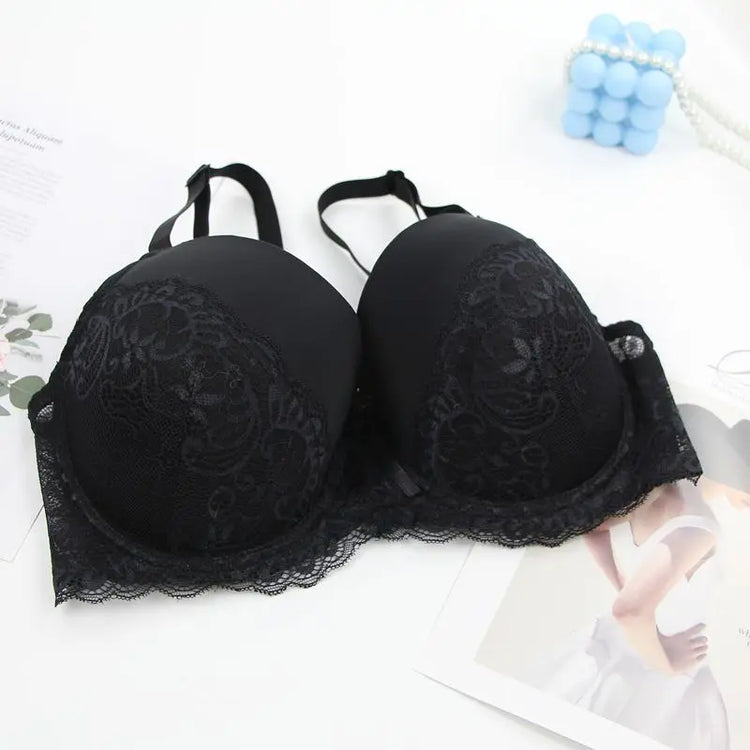 2024 New Sexy Lace Bow Bras For Women Push Up 34/75 36/80 38/85 40/90 42/95 44/100 BCDE Cup Undrwear Plus Size Linger