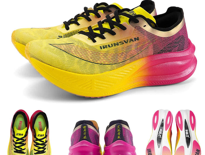 IRUNSVAN  Lightweight Marathon Sneakers Men Running Shoes Breathable Sports Shoes Casual Comfortable Athletic Training Unisex PlatiNum