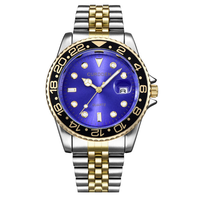 Orologi di marca CURDDEN dal design originale per uomo Orologio al quarzo con data dorata in acciaio inossidabile pieno di moda Erkek Kol Satleri Relogio platinumshop