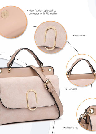 Miss Lulu piccola borsa da donna elegante borsa a tracolla borsa a tracolla in ecopelle elegante Shopper per donna