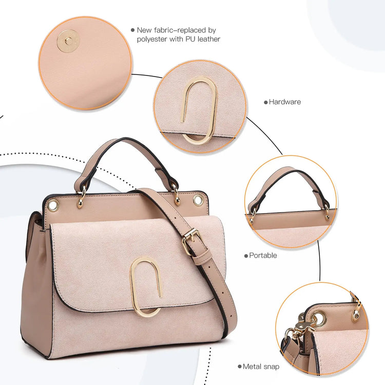 Miss Lulu piccola borsa da donna elegante borsa a tracolla borsa a tracolla in ecopelle elegante Shopper per donna