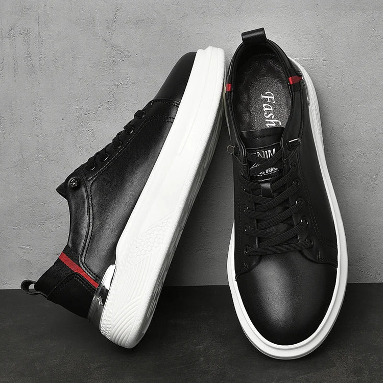 Men's Leather Casual Shoes 6/8 Cm Height-enhancing Sport Shoes Men Vulcanize Shoes Luxury Tennis Training Shoe Zapatos De Hombre