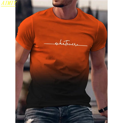T-shirt da uomo casual sportiva oversize ampia più abbigliamento con stampa Milano comoda maglietta da shopping girocollo a maniche corte