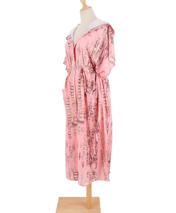 Costume da bagno donna copricostume lungo Kimono da spiaggia orlo curvo allentato aperto davanti Tie Dye abbigliamento da spiaggia platinumshop