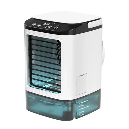 HOMEFISH Umidificatore da Tavolo Silenzioso per Uso Domestico, Ventilatore Portatile USB con Nebulizzatore e Funzione di Raffreddamento