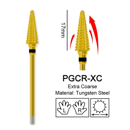 Carbide Large Cone Nail Drill Bits Electric Milling Cutter For Gel Polish Removal Grinding DIY Home Salon Manicure Pedicure Nail Art Accessories Supplies