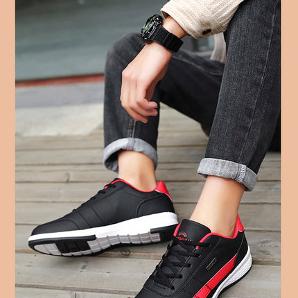 Pu Leather Men Shoes Sneakers Trend Casual Breathable Leisure Male Sneakers Non-Slip Footwear Vulcanized Shoes Tenis Masculino