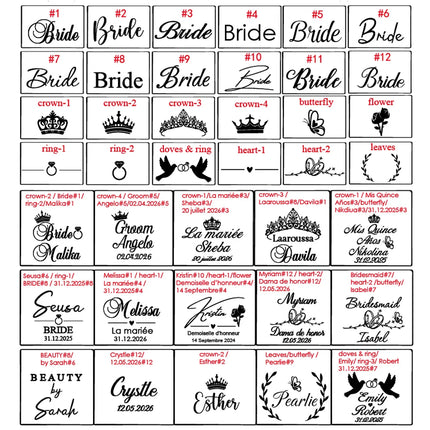 Nome personalizzato Data Accappatoio da sposa Abito da sposa in seta sintetica Sposa Damigella d'onore Abiti da sposa Donna Addio al nubilato