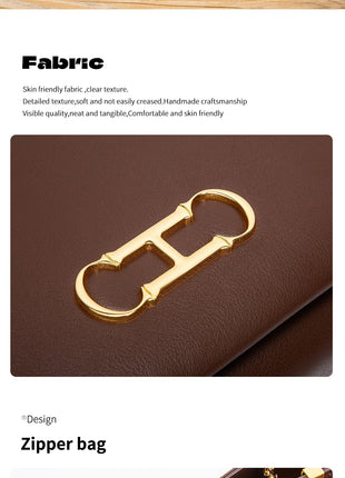 CHCH Women's Tote Bag 2026 Spring New Brown Magnetic Buckle Storage Bag Large Capacity Commuter Chain Bag PlatiNum