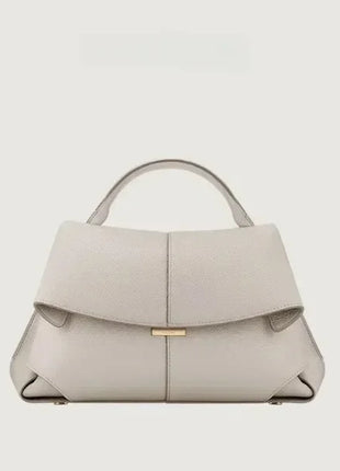 Borsa da donna di lusso in vera pelle, borsa da pendolare pratica di alta gamma, design elegante con pieghe, borsa quotidiana di grande capacità