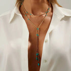 Salircon 4 Stili Boho Irregolare CCB Collana Lunga In Rilievo Donne Hip Hop Creativo Sexy a Forma di Y Catena Della Clavicola Elegent Gioielli PlatiNum
