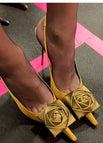 yellow  satin