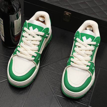 New Men White Red Breathable Pattern All Match Brand Shoes Causal Flats Loafers Sports Walking Sneakers Zapatos Hombre