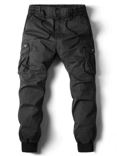 New Cotton Men Cargo Pants Khaki Casual Men Tactical Joggers Cargo Multi-Pocket Fashion Black Army Light gray Trousers Work Wear