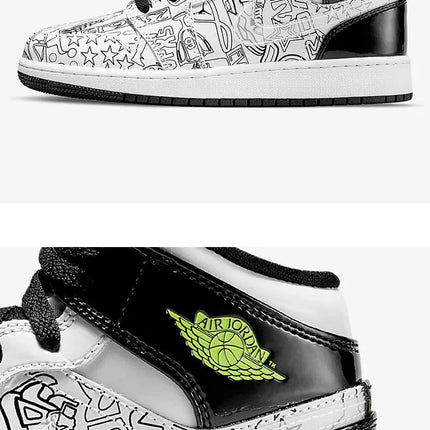 Scarpe da basket Nike Authentic Air Jordan1 Mid AJ1 alte GS DC4099-100 platinumshop