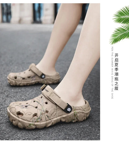 Men Shoes Slippers Men Garden Flat Sandals Platform Clogs Man Summer Beach Shoes Outdoor Flip Flops Home Sandals