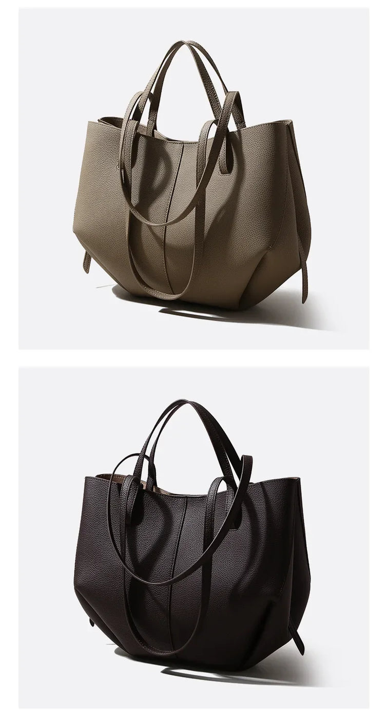 2026 Borse a Mano in Vera Pelle di Prima Qualità per Donna, Borsa a Spalla Grande di Alta Qualità, Borse da Viaggio, Borsa da Viaggio alla Moda per Donna, Marrone