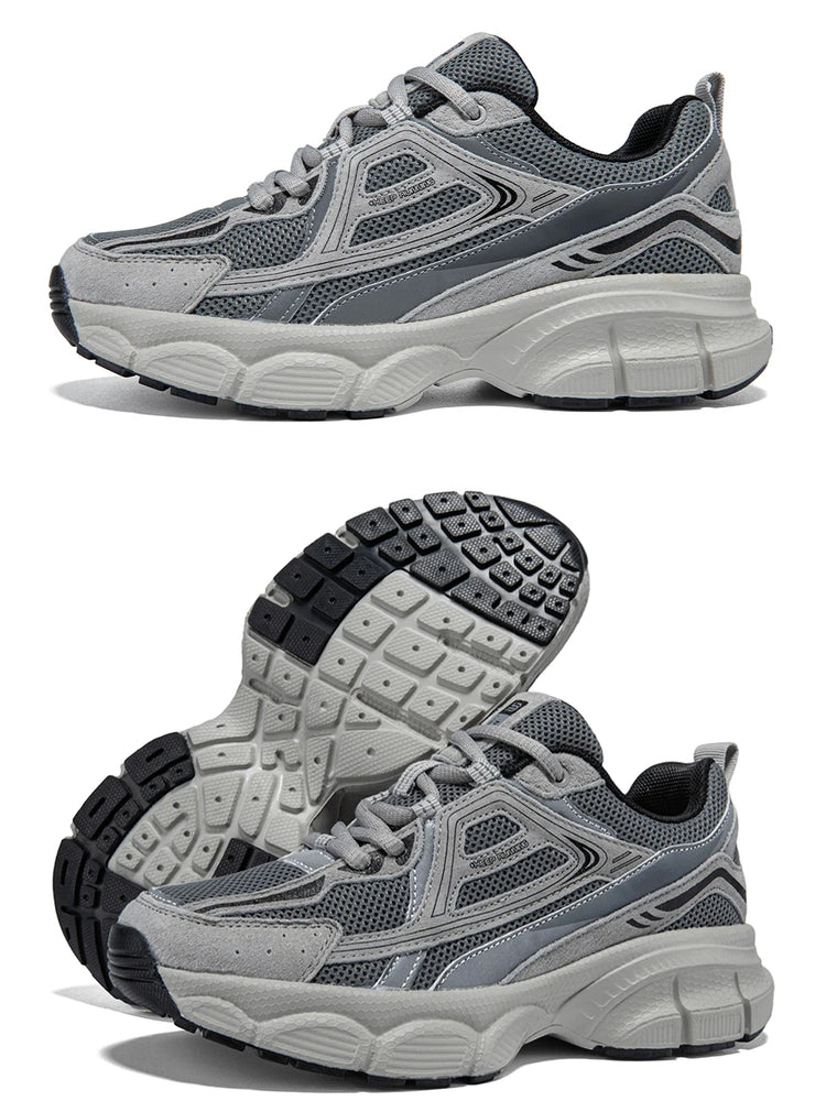 Baasploa Scarpe da corsa retrò da donna Scarpe da jogging sportive con lacci in rete da esterno Scarpe casual leggere e traspiranti antiscivolo da donna