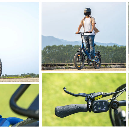 HillMiles Mile 2 Adulto 250W Motore 36V13AH Batteria Bicicletta Elettrica Pieghevole 20 pollici Fat Tire Città Pendolarismo Ebike