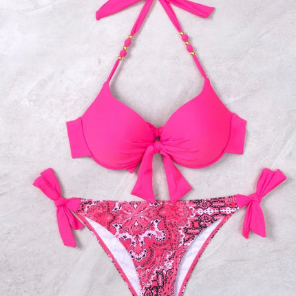 Sexy Push Up Bikini 2024 Costume da bagno donna Due pezzi Costumi da bagno Perizoma femminile Bikini Set Nuoto per costumi da bagno Biquini brasiliano platinumshop