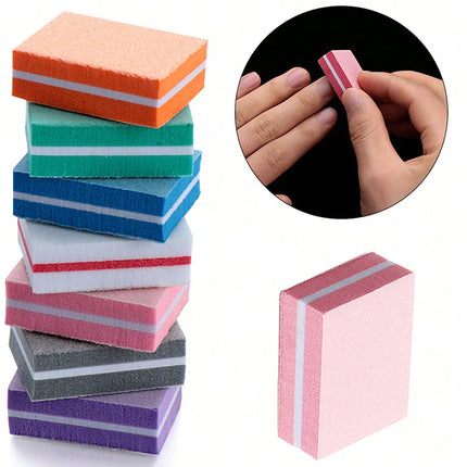 1/10/20/50/100Pc Mini Buffing Sanding Files Block Pedicure Manicure Care Nail Art Buffer Polish Manicure Pedicure Nail File Tool