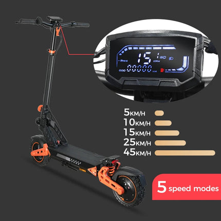 Monopattino Elettrico per Adulti Wildstride, Motore 800w/2000w, 45&60km/h, Batteria 48v15ah, App Intelligente, Pneumatici Fuoristrada da 10 Pollici, Escooter K2pro platinumshop