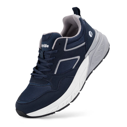 FitVille Le più nuove scarpe da corsa da uomo 4E Sneakers larghe con supporto per l'arco plantare per piedi piatti Sollievo dal dolore al tallone Fascite plantare