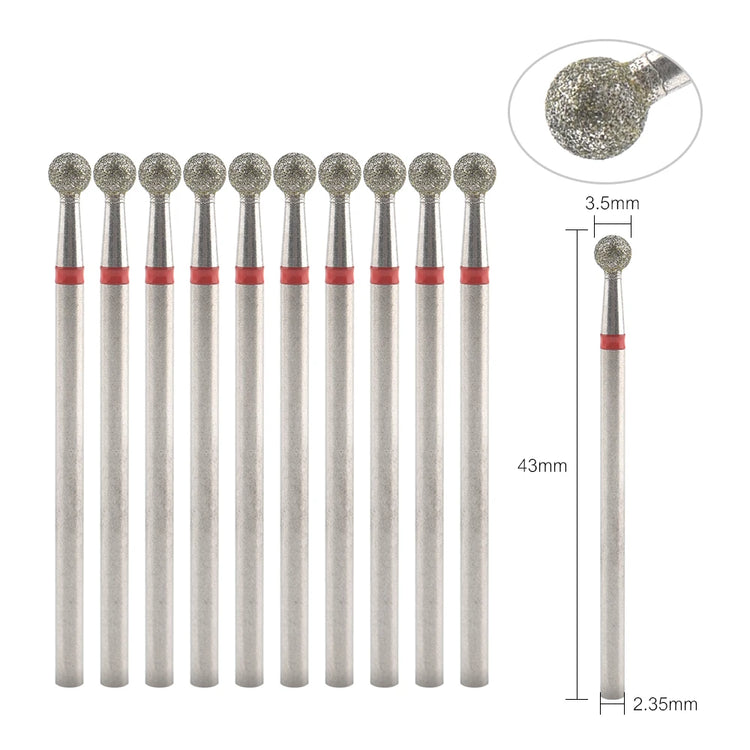 10Pcs Diamond Milling Cutter For Manicure Electric Nail Drill Bits Accessory Pedicure Machine Nail File Gel Remover Tool uñas Accesorios Y Herramientas