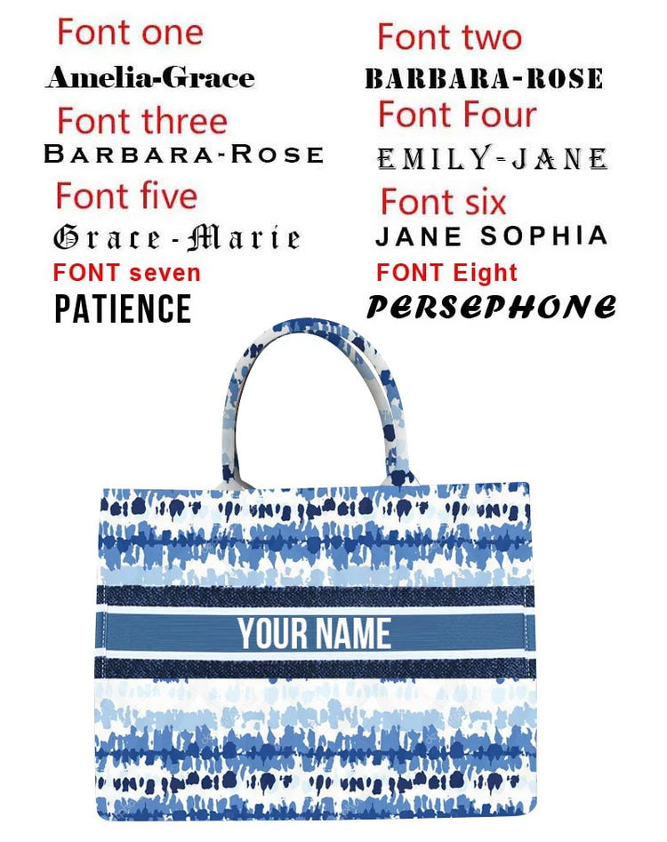 Nuova borsa tote personalizzata da donna 2026, borsa a mano in tela stampata, borsa da spiaggia grande capacità