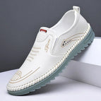White leather shoes
