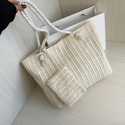 Designer Women's Bags Fashion Large Capacity Straw Tote Bag Summer Beach Bag Casual Big Bali Bag