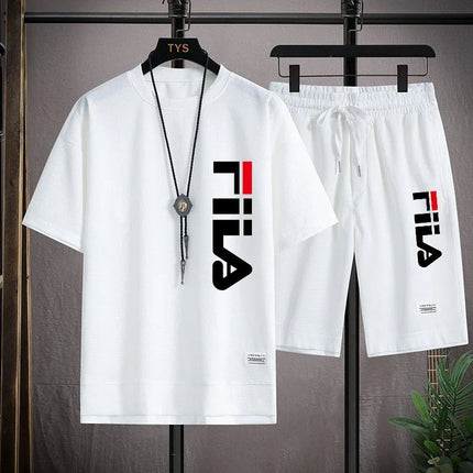 Completo Sportivo Estivo da Uomo 2026: T-shirt e Pantaloncini Casual in Tessuto Waffle, Set Due Pezzi Moda a Maniche Corte, Completo Sportivo Ampio platinumshop