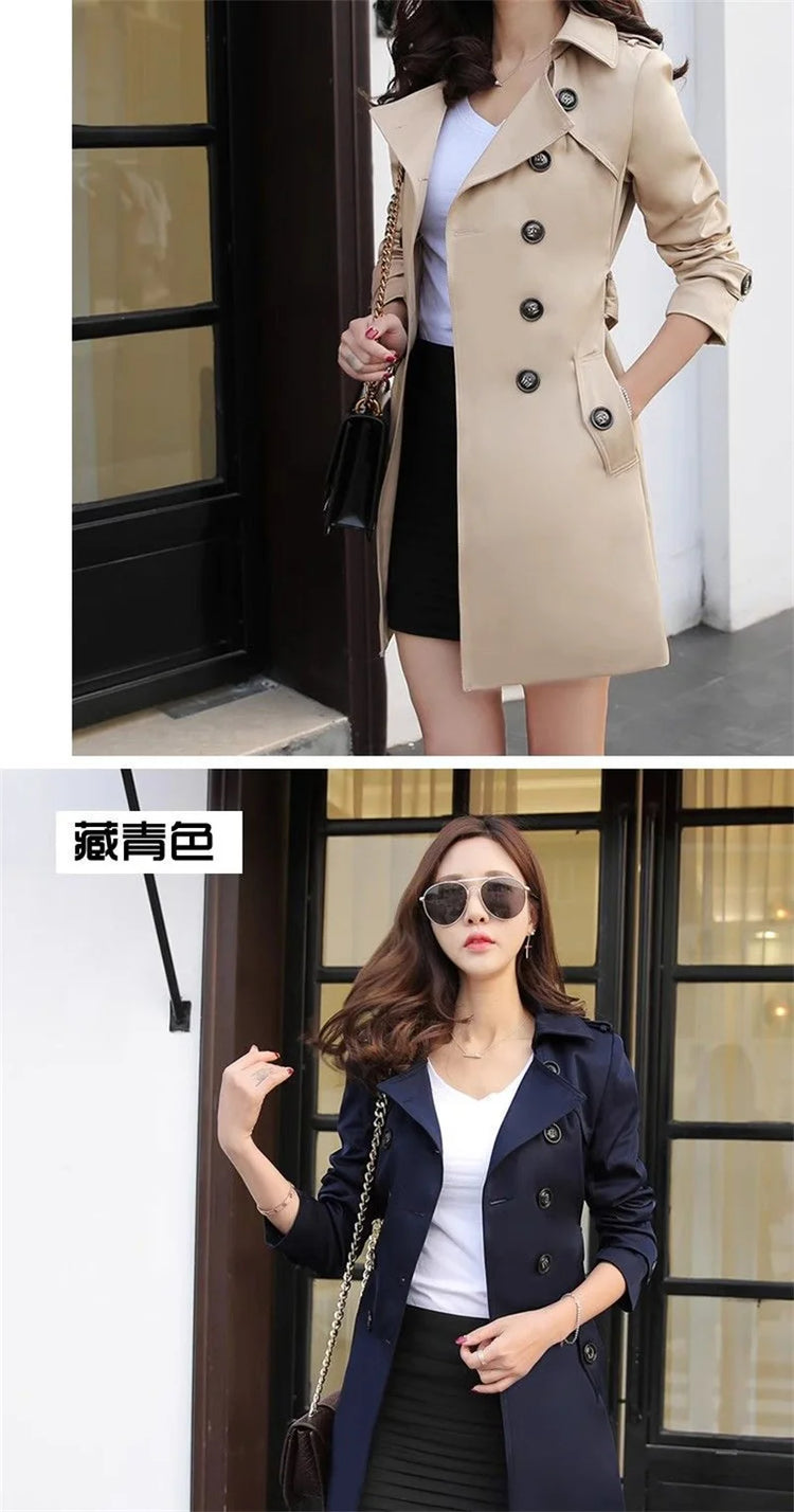 Xiaoxiangfeng Jacket Women2026Spring Autumn Winter New Fashion Windbreaker British Style Long Trench Coat Loose Female Outerwear