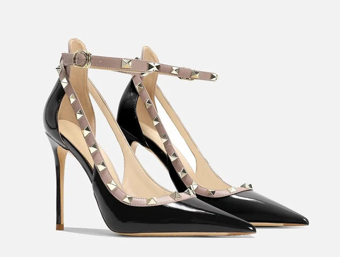 2025 Nuova linea estiva con tacchi alti con diamanti nudi Sandali Baotou con temperamento a punta sexy per le donne Tacchi alti a spillo platinumshop