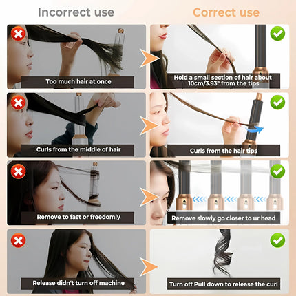 LUXLOCK 5-In-1 Hair Dryer Curling Iron Hot Air Comb Dyso Air Bag Hair Dryer Styling Tool Straightener Hairdressing Tool Gift