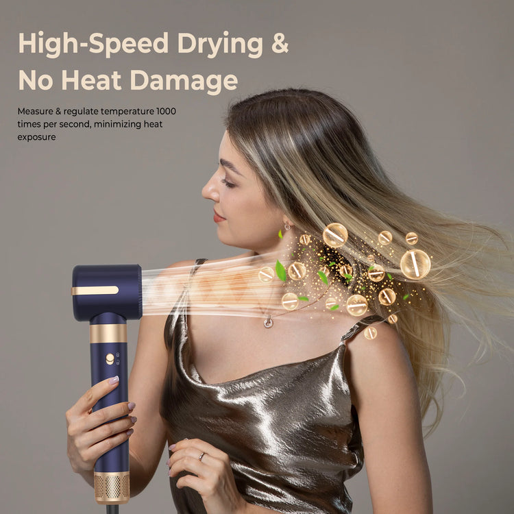 7‑In‑1 Multi‑Functional Hot Air Hair Styling Set,626-1- Curling Wand, Hair Dryer, Straightening Comb, Round Brush, Interchangeable Heads Household Salon Hair Care Styling Instrument
